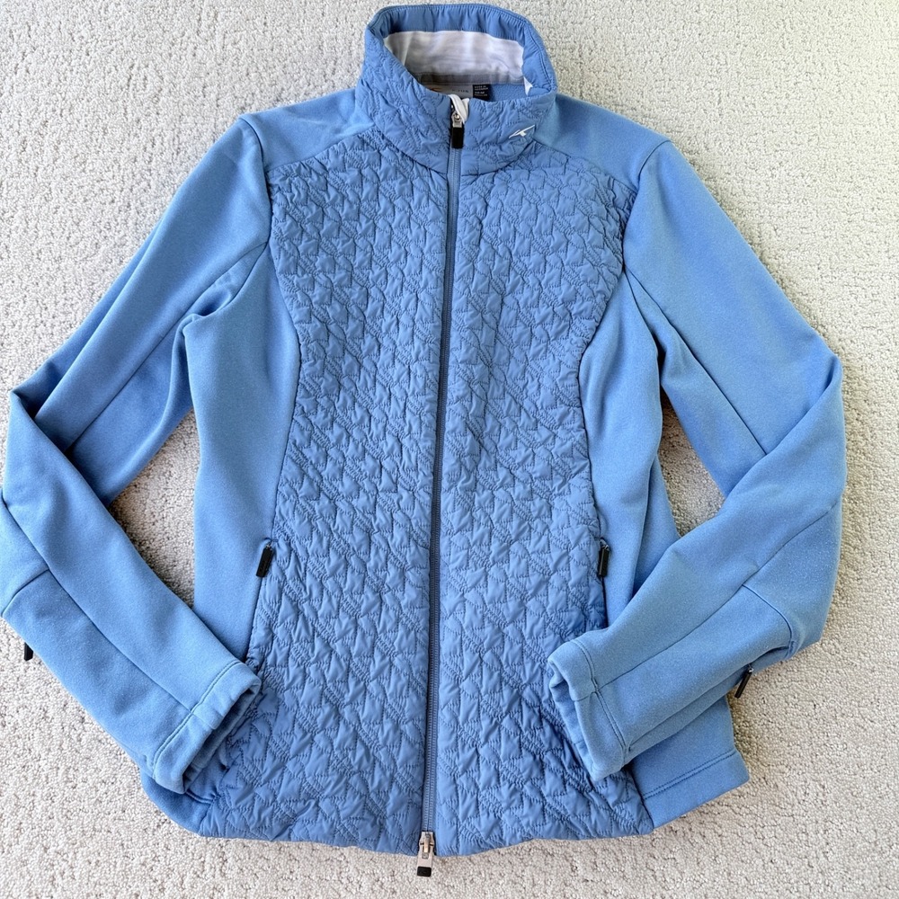 KJUS Women's Blanca Jacket Blue Insulated Stretch Ski Midlayer M $399 Gorpcore